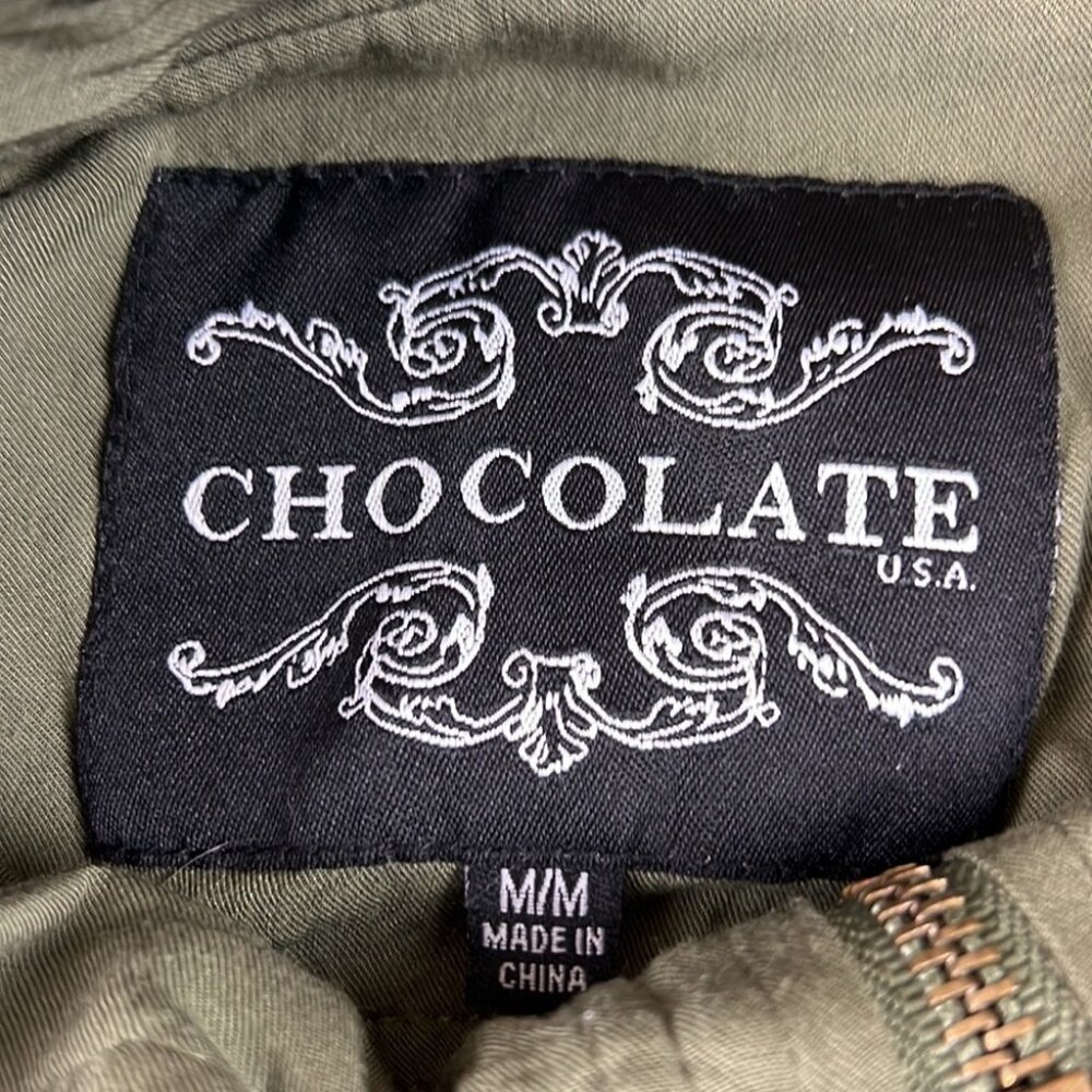 Chocolate Green Utility Hooded Vest - Picture 3 of 9